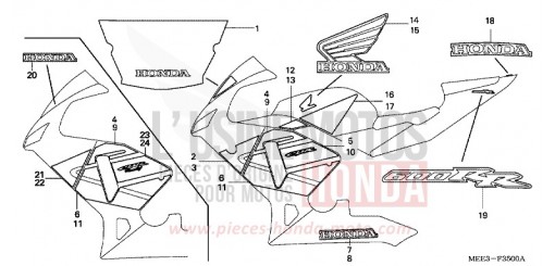 RAYURE (1) CBR600RR4 de 2004